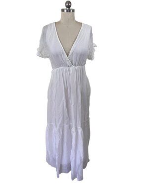 Scandal Italy Maxi Tiered Ruffle Chiffon Dress Womens S-M European Summer Boho